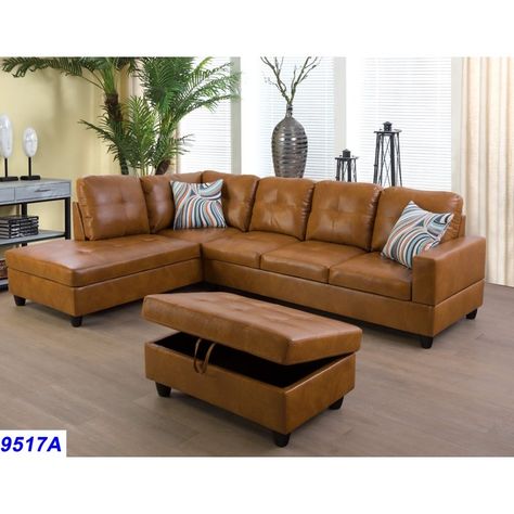 PonLiving Furniture Cazenovia Sectional with Ottoman PonLiving Cazenovia Sectional with Ottoman - Walmart.com Boho Blue Living Room, Wall Picture Gallery, Living Room Frames, Comfy Living Room Ideas, Room Frames, Faux Leather Sectional, Faux Leather Sofa, Sofa Chaise, Leather Couch