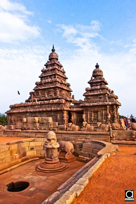 Ancient Mahabalipuram Temple in Chennai Shore Temple, Stone Structures, Temples Of India, Travel Honeymoon, Temple India, Indian Temple Architecture, India Architecture, Ancient Indian Architecture, Amazing India