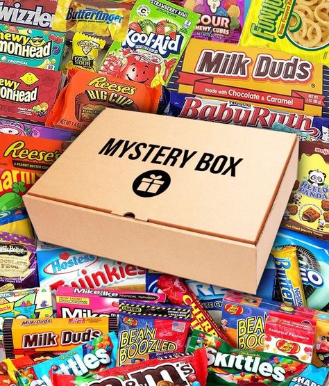 Mystery Snack Box, Snack Care Package, Snacks gift box, Free Shipping by MysteryByLakisha on Etsy Chan Christmas, Quotes Accessories, Lee Jordan, American Candy, Snacks To Buy, International Snacks, Fairy Coloring Book, Unique Snacks, Revelation 22