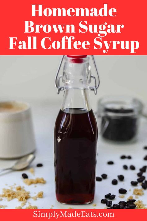 Brown sugar syrup in bottle with coffee. Brown Sugar Syrup Recipe, Sugar Syrup Recipe, Best Old Fashioned Recipe, Elegant Cocktails, Homemade Drinks Recipes, Brown Sugar Simple Syrup, Homemade Brown Sugar, Iced Tea Cocktails, Make Brown Sugar