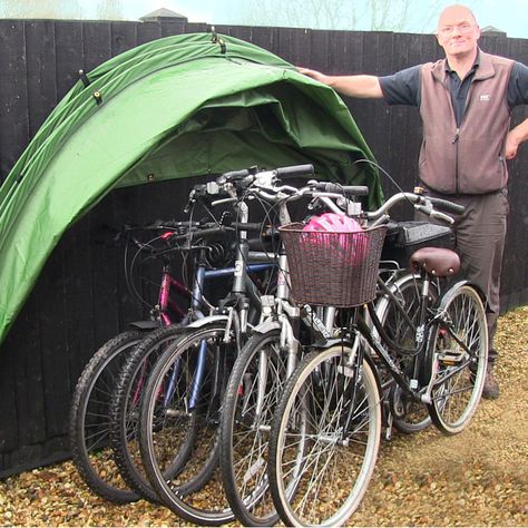 Outdoor Bicycle Storage, Garden Bike Storage, Motorbike Cover, Bike Storage Ideas, Outdoor Bike Storage, Bike Shelter, Bike Storage Garage, Bike Storage Solutions, Modern Bike