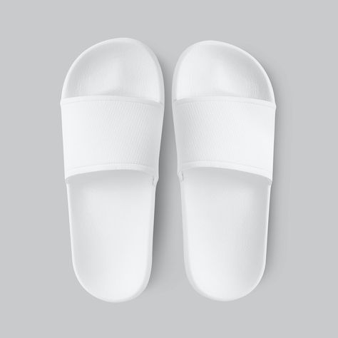 Psd white slide sandal slippers | premium image by rawpixel.com / Felix Chef Images, Sandals Aesthetic, Sandal Hotel, Kotak Bento, White Sliders, Iphone Wallpaper Earth, Simplistic Wallpaper, White Slides Sandals, Sandal Slippers