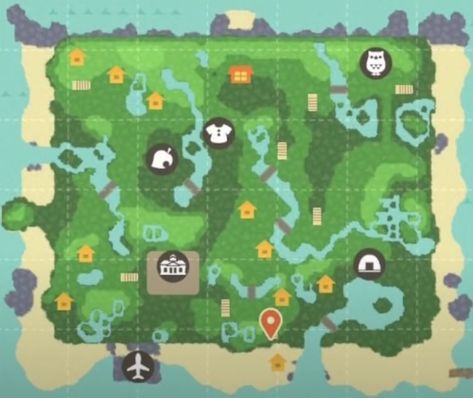 Acnh Best Island Layout, Acnh Island Design Layout, West River Layout Animal Crossing, Ac Island Layout, Acnh South River Map, Acnh Town Layout Ideas, Acnh Island Layout Map, Acnh River Layout Ideas, Acnh Island Map Layout Ideas South River