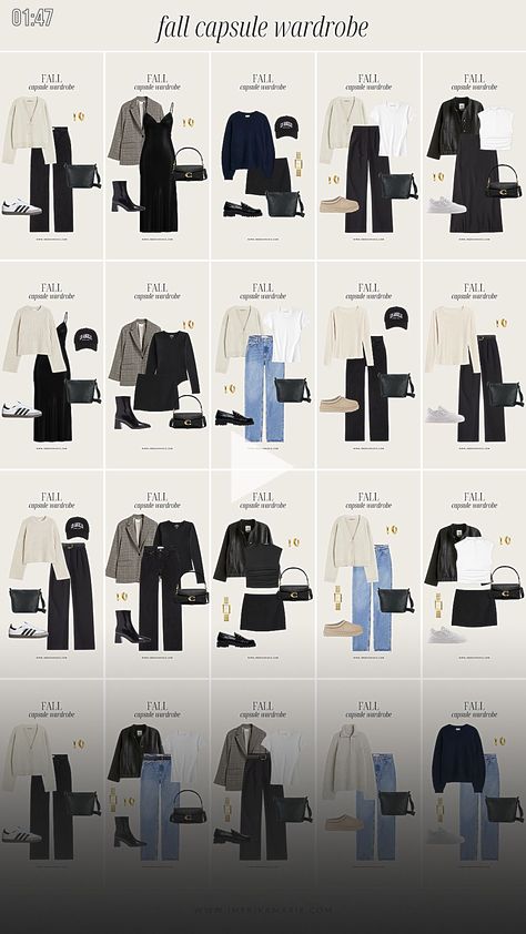 Chic Capsule Wardrobe, Minimalist Wardrobe Capsule, Capsule Wardrobe Women, Capsule Wardrobe Casual, Underneath Hair, Capsule Wardrobe Outfits, Fashion Capsule Wardrobe, Winter Fashion Outfits Casual, Work Fits