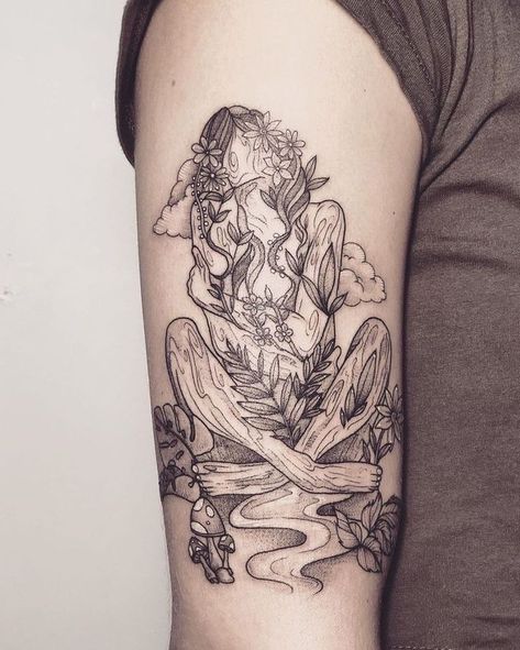 Mother Earth Tattoo, Earthy Tattoos, Earth Tattoo, Mother Nature Tattoos, Nature Tattoo Sleeve, Hippie Tattoo, Leg Tattoos Women, Feminine Tattoo, Spiritual Tattoos