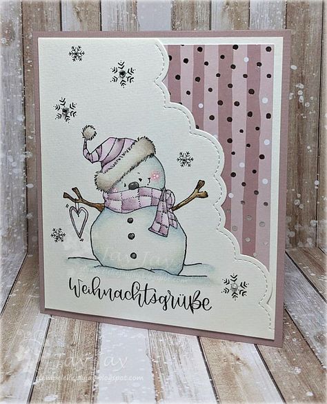 ~* Jay Jays kreative Welt *~: Weihnachtsgrüße Diy Christmas Cards Handmade Paper Crafts, Diy Christmas Cards Snowman, 2024 Christmas Cards, Handmade Christmas Cards Ideas Creative, Stampin Up 2024-2025, Winter Card Ideas, Christmas Cards Handmade Ideas, Christmas Card Making Ideas, Xmas Card Craft