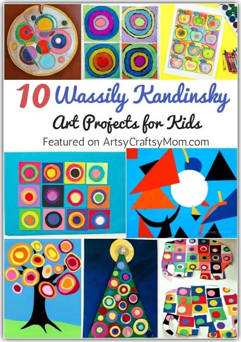 Kandinsky Art Projects, Wassily Kandinsky Art, Art Project For Kids, Kandinsky Art, Artist Study, Project For Kids, Art Curriculum, Art Projects For Kids, Art Camp