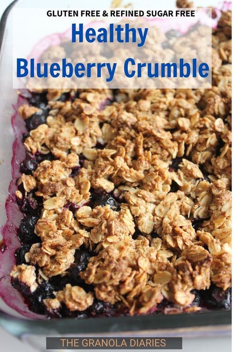 Healthy Blueberry Desserts, Healthy Blueberry Crumble, Gluten Free Blueberry Crisp, Blueberry Crumble Recipes, Healthy Blueberry Recipes, Blueberry Crisp Recipe, Cheesecake Oreo, Blueberry Crisp, Fruit Crisp