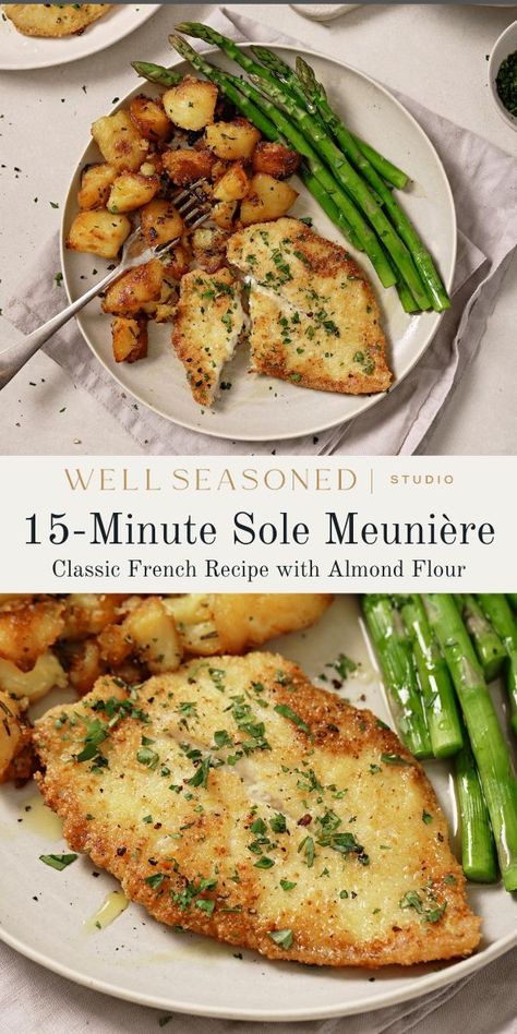 Sole Filet Recipe, Sole Fish Recipes, Sole Fillet Recipes, Browned Butter Sauce, Sole Recipes, Filet Recipes, Fish Fillet Recipe, Pan Fried Fish, Potatoes Roasted