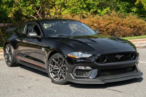 2021 Ford Mustang Mach 1 (#M4408, Shadow Black, 5.0L V8, 6-speed manual) Mustang Logo, Mustang Mach 1, Mustang Cars, Limited Slip Differential, Climate Control, V8 Engine, Aluminum Wheels, Classic Cars Online, Bucket Seats