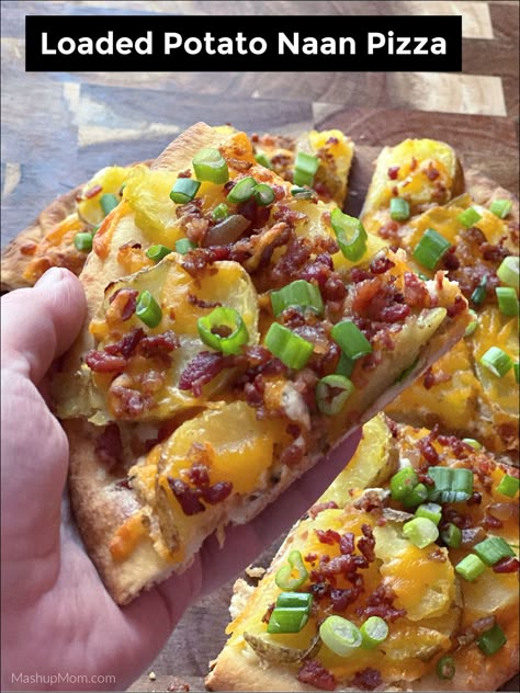 Loaded Potato Naan Pizza Potato Naan, Kids Meals For Picky Eaters, Fun Family Dinner Ideas, School Night Dinner Ideas, Meal Ideas For Picky Eaters, Back To School Dinner Ideas, School Dinner Ideas, Easy Kids Meals, Make Naan Bread