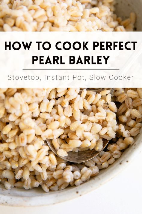 Pearl Barley Slow Cooker, Instant Pot Pearl Barley, Recipes With Pearl Barley, How To Cook Pearl Barley, Pearled Barley Recipes, Slow Cooker Barley, Pearl Barley Recipes, Dog Food Ingredients, Healthy Side Recipes