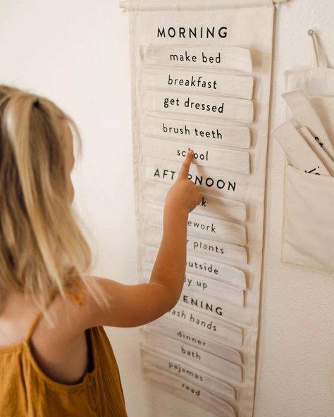 🍎 Get ready for Back to School with our NEW interactive Morning Routine Chart! #imanikids #kidsroom #kidsdecor #kidsroomdecor #playroom #playroominspo #kidsspacesaremagicalplaces #nursery #nurserydecor #nurseryinspo #montessori Daily Routine Chart, Visual Schedule, Routine Chart, Nursery Inspo, Future Family, How To Make Bed, Local Artisans, Home School, Future Kids