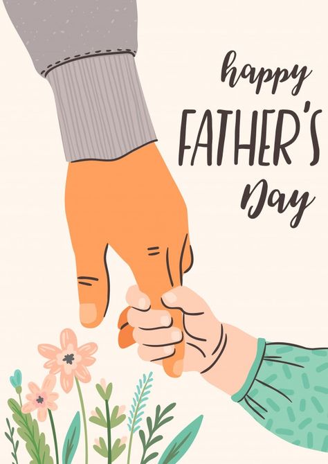 Happy fathers day. man holds the hand of... | Premium Vector #Freepik #vector #poster #flower #hand #father Father's Day Drawings, Father's Day Painting, Fathers Day Wallpapers, Happy Fathers Day Greetings, Fathers Day Banner, Happy Fathers Day Images, Fathers Day Images, Fathers Day Poster, Fathers Day Wishes