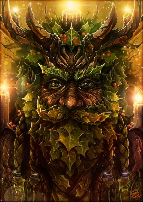 The Holly King, Oak King, Holly King, Happy Winter Solstice, Pagan Crafts, Celtic Traditions, Winter Solstice, Aesthetic Iphone, Green Man