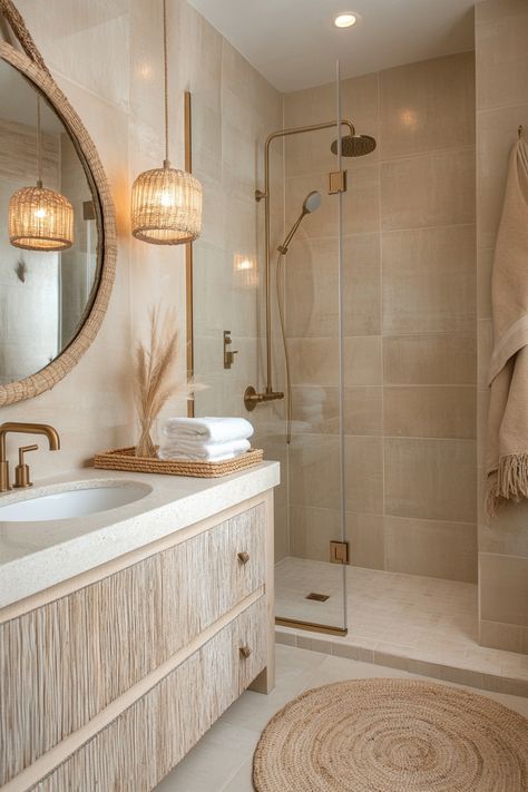 Transform your space with these cozy modern bathroom ideas! Natural textures and warm tones create a serene and inviting vibe. Discover how to blend style and comfort effortlessly. #BathroomDesign #ModernDecor #HomeInspiration Cozy Modern Bathroom, Warm Bathroom Ideas, Natural Bathroom Design, Cosy Bathroom, Earthy Bathroom, Warm Bathroom, Modern Bathroom Ideas, Cozy Bathroom, Natural Bathroom