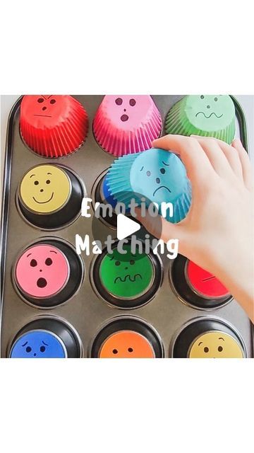 𝗡𝗶𝗻𝗶 𝗚𝗿𝗮𝘆𝗰𝗲 on Instagram: "Is it sad that I've bought a brand new muffin tin purely for play purposes?🫣 

This activity provides a great opportunity to learn about and recognise emotions. Pointing out what each expression could mean (angry, silly, sad etc) is a great way to reinforce the meaning/emotion behind the faces and ultimately help your toddler identify and express their own feelings. 

It's also great for fine motor development, colour recognition, focus & concentration, and language development!

Enjoy!!🤍" Emotion Sensory Activities, Manners And Feelings Preschool Crafts, Emotions Fine Motor Activity, Fine Motor Activities For Sen, Outdoor Emotions Activities, I Think I Feel Preschool Activities, Feelings And Emotions Art Preschool Craft, Emotions Activities For Preschoolers, Emotions Activities For Babies