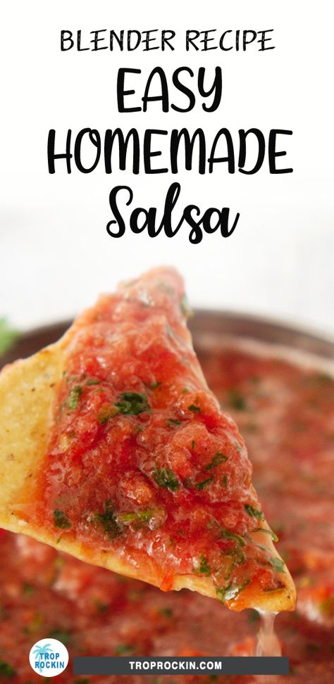 Homemade Salsa With Fresh Tomatoes, Salsa Recipe With Fresh Tomatoes, Salsa With Fresh Tomatoes, Salsa Recipe Easy, Fresh Salsa Recipe Homemade, Recipe With Fresh Tomatoes, Dressing Diy, Easy Homemade Salsa Recipe, Blender Salsa