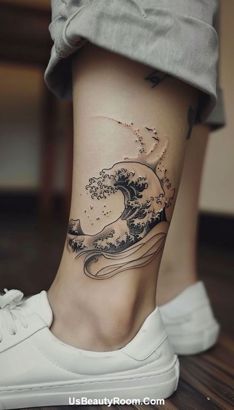 Explore 25 unique and trendy feet tattoos for women. From minimalist designs to colorful patterns, discover the perfect tattoo for your style. Japan Small Tattoo, Unique Places For Tattoos, Tattoo Ankle Ideas, Tattoo Ideas Elegant, Woman Leg Tattoo, Feet Tattoos For Women, Small Ankle Tattoo, Japan Tattoos, Ankle Tattoo For Girl