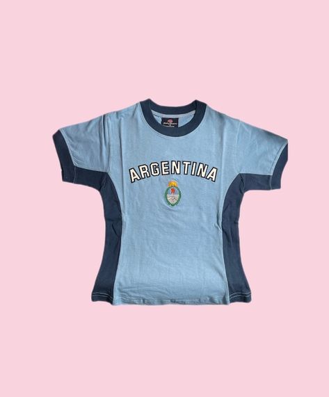 Vintage Argentina Jersey, Sporty Y2k Aesthetic, 90s Soccer Jersey, Vintage T-shirt, 90 Shirts, Thrifted Tops, Baby Tees 90s, Tank Top Y2k, Crop Top Y2k