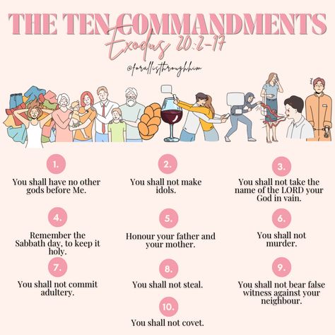 The Commandments Of God, How To Obey God, 10 Commandments Of The Bible Wallpaper, The 10 Commandments Bible, Sins In The Bible, Heart Posture, Commandments Of God, Obeying God, Christian Tips