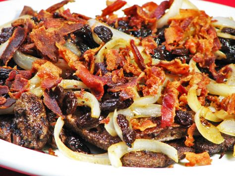 Brandied Calf Liver And Onions Recipe - Food.com Calves Liver, Liver And Onions Recipe, Sick Food, Mushroom Sauce Recipe, Liver And Onions, Liver Recipes, Creamy Mushroom Sauce, Beef Liver, Cooked Food