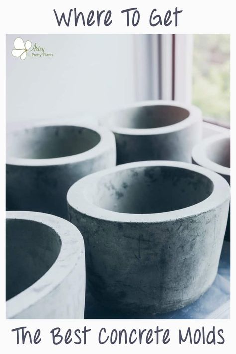 Concrete Pot Molds, Concrete Planter Molds, Concrete Molds Diy, Concrete Stool, Cement Projects, Concrete Mold, Diy Cement, Diy Concrete Planters, Concrete Bowl