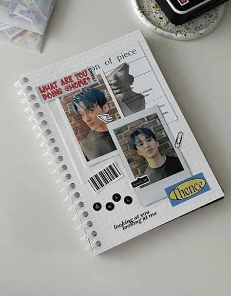 Sampul Binder, Binder Deco, Kpop Journal Ideas, Binder Ideas, K Pop Journal, Binder Journals, Notebook Cover Design, Memory Journal, Journal Idea