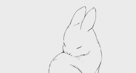 Adorable and simple. Rabbit Cartoon Drawing, Hase Tattoos, Bunny Tattoo, Sleeping Bunny, Bunny Tattoos, Bunny Drawing, Bunny Art, Rabbit Cartoon, Pattern Illustration