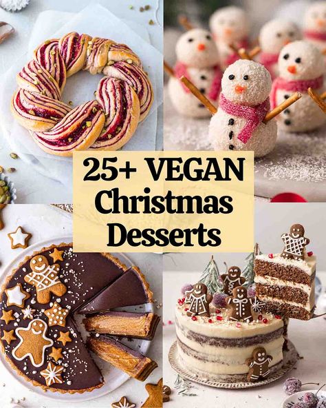 Vegan Holiday Desserts, Vegan Christmas Desserts, Vegan Xmas, Vegan Christmas Cookies, Holiday Desserts Christmas, Vegan Gingerbread, Vegan Holiday Recipes, Vegan Baking Recipes, Vegan Christmas Recipes