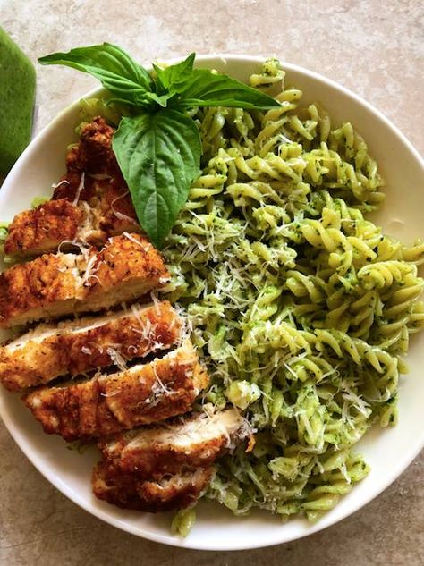 Recipe Index - Moribyan Food With Pesto, Pesto Pasta Chicken, Pesto Ideas, Green Pesto Pasta, Pasta Green, Uni Meals, Homechef Recipes, Pesto Dishes, Easy Pesto Pasta