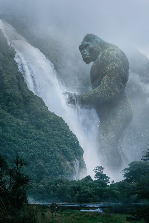 King Kong Skull Island, Kong Art, King Kong Art, King Kong Vs Godzilla, Kong Godzilla, Kong Skull Island, Monster Verse, Godzilla Kong, Godzilla Wallpaper