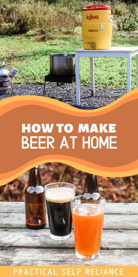 Making Beer At Home, Brewing Beer At Home, How To Make Beer At Home, Beer Recipes Homebrew, Alcoholic Drinks Recipes, Beer Brewing Recipes, All Grain Brewing, Home Made Beer, Fermented Drinks