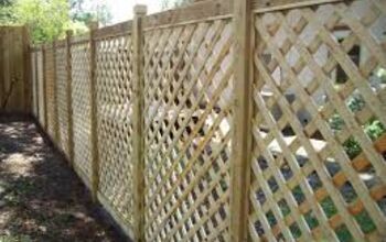 I want to put up a lattice panel for privacy. What to attach it to? | Hometalk Diy Lattice Fence, Lattice Privacy Fence, Diy Lattice, Lattice Fence Panels, Lattice Garden, Decorative Garden Fencing, Trellis Fence, Fence Designs, Cheap Fence