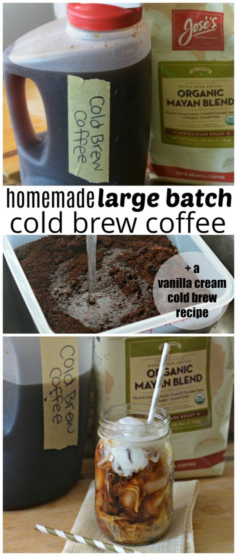 Vanilla Cream Cold Brew, Brew Coffee Recipe, Homemade Cold Brew Coffee, Cream Cold Brew, Cold Brew Coffee Recipe, Cold Brew Recipe, Cold Brew Iced Coffee, Coffee Recipe, Vanilla Coffee