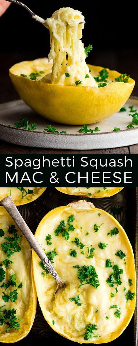 Spaghetti Squash Mac And Cheese, Mac And Cheese Rezept, Squash Mac And Cheese, Healthy Spaghetti, Dinner Side, Resep Diet, Spaghetti Squash Recipes, Low Carb Sides, Low Carb Side Dishes