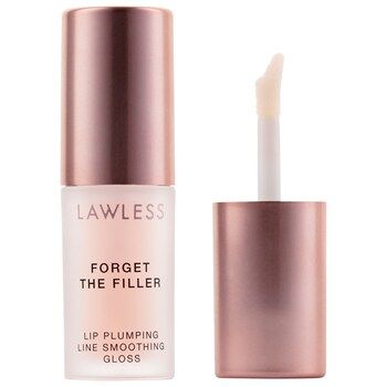 Mini Forget The Filler Lip Plumper Line Smoothing Gloss - LAWLESS | Sephora Filler Lip, Lip Color Makeup, Soften Lips, 2023 Wishlist, Leaping Bunny, Color Makeup, Mom Era, Beauty Supplies, Lip Hydration