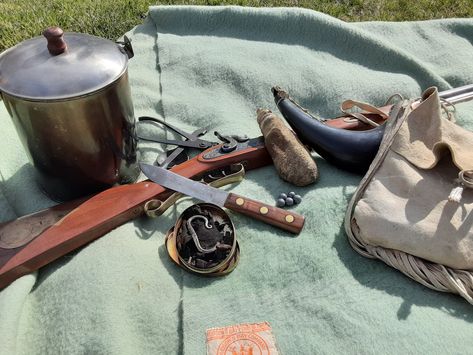 What Gear Would a Mountain Man Carry — Frontier Life Primitive Camping Gear, Old Hickory Knives, Beaver Trapping, Cowboy Camping, Mountain Man Clothing, Bushcraft Tools, Camp Essentials, Mountain Man Rendezvous, Mountain Man Style