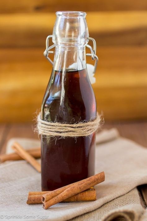 Brown Sugar Cinnamon Simple Syrup - Sprinkle Some Sugar Cinnamon Coffee Syrup, Gift Mixes, Chocolate Truffle Cookies, Homemade Coffee Syrup, Homemade Extracts, Homemade Syrups, Cinnamon Simple Syrup, Coffee Syrups, Truffle Cookies