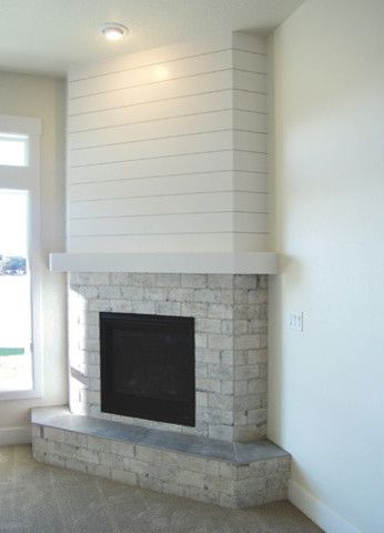 San Savino - Family Room with Corner Fireplace - Transitional - Family Room - Boise - by Gallery Homes by Varriale | Houzz Family Room With Corner Fireplace, Kitchen Large Windows, Room With Corner Fireplace, Corner Fireplace Living Room, Corner Fireplace Ideas, Craftsman Dining Room, Corner Electric Fireplace, Transitional Family Room, Corner Gas Fireplace