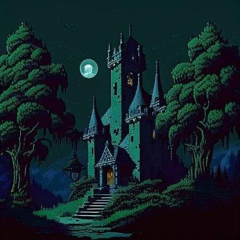 Castle Pixel Art, 32 Bit Pixel Art, Pixel Art Landscape, Deep Feelings Quotes, Witchy Wallpaper, Pix Art, Knight Art, Pixel Art Design, 32 Bit