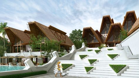 Resort Facade Design, Eco Resort Architecture, Map Architecture, Resort Hotel Design, Resort Design Plan, Resort Plan, Resort Architecture, Eco Resort, Airport Design