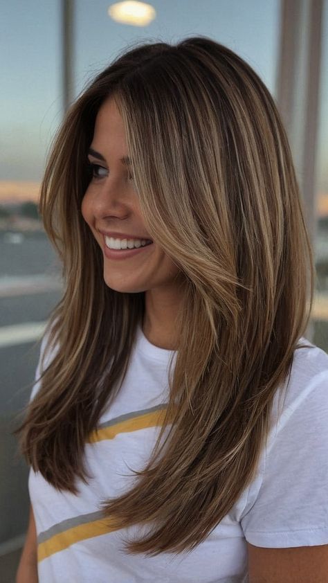 Chic and Stylish Straight Hairstyles for Women with Round Faces - Fads Straight Armpit Length Hair, Thick Straight Hair Hairstyles, Low Maintenance Haircut Long Straight, Mom Haircut 2024, Haircuts Straight Hair Round Face, Haircuts For Fine Hair Round Face, Long Haircuts For Fine Hair Round Face, Haircuts Round Face Medium, Haircut Ideas Thick Hair