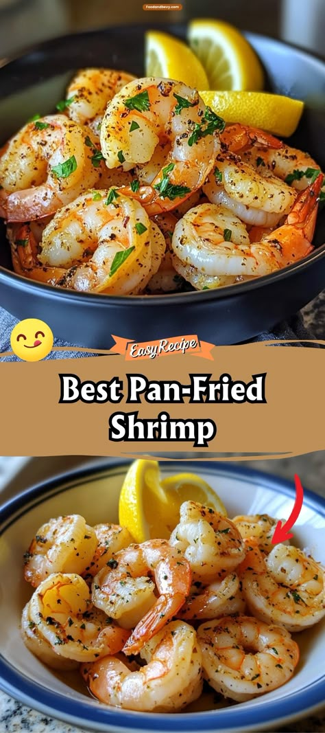 Taste the freshness in every bite of Pan-Fried Shrimp, seasoned and seared to a golden perfection. This quick and easy dish highlights the natural sweetness of the shrimp, making it a great starter or a main course. #PanFriedShrimp #SeafoodRecipes #QuickMeals Shrimp Recipes Stove Top, Shrimp Pan Fried, Pan Sear Shrimp, Frying Shrimp In A Pan, Pan Fry Shrimp Recipes, Shrimp Fry Recipes, Pan Fried Shrimp Recipes Easy, Pan Cooked Shrimp, Best Fried Shrimp Recipe