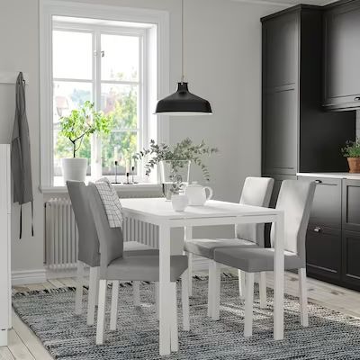 Small 4 Person Dining Tables - Up to 4 Seats - IKEA Steel Table Legs, Solid Wood Chairs, Big Table, Grande Table, Table Extensible, Under The Table, Steel Table, Small Dining, White Table