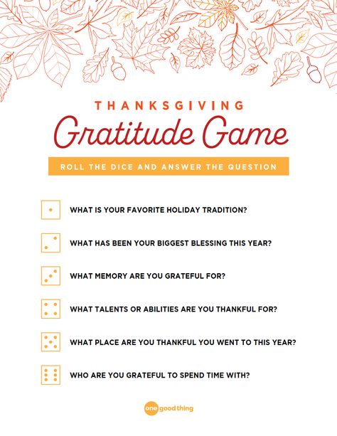 Activity Days Gratitude, Gratitude Questions For Adults, Senior Citizen Thanksgiving Activities, Thanksgiving Thankful Activities, Gratitude Exercises For Adults, Gratitude Games For Thanksgiving, Thanksgiving Games For Family Fun Free Printable, Thanksgiving Dice Game, Gratitude Game For Adults