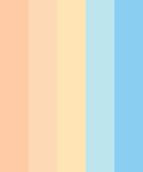 Beach Color Palette, Beach Color Schemes, Peach Powder, Beach Color Palettes, Hexadecimal Color, Blue Names, Email Examples, Color Palette Ideas, Nature Color Palette