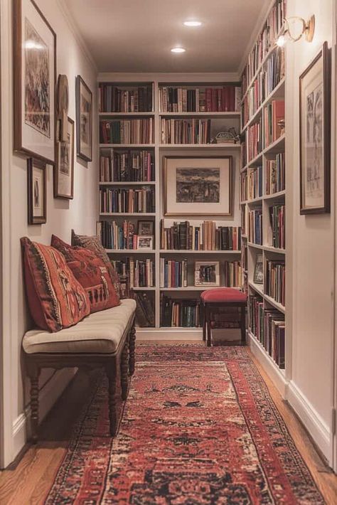 Small Home Library Small Office Library, Home Library Modern, Small Home Library Ideas, Small Home Library, Dream Home Library, Balcony Decorating Ideas, Home Library Ideas, Home Library Rooms, Cozy Balcony