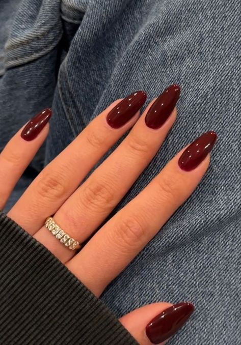 Fashionable Nails, Wine Nails, Dark Red Nails, Maroon Nails, Inspiration Nails, Cherry Nails, Casual Nails, Polish Colors, Dark Nails