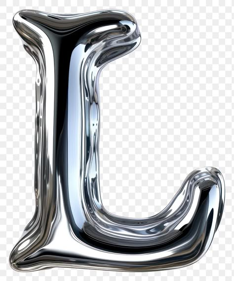 Silver Bubble Letters, L Letter Design, Y2k Letters, Notion 2023, Shadow Alphabet, J Sticker, Png Shadow, Silver Typography, L Font